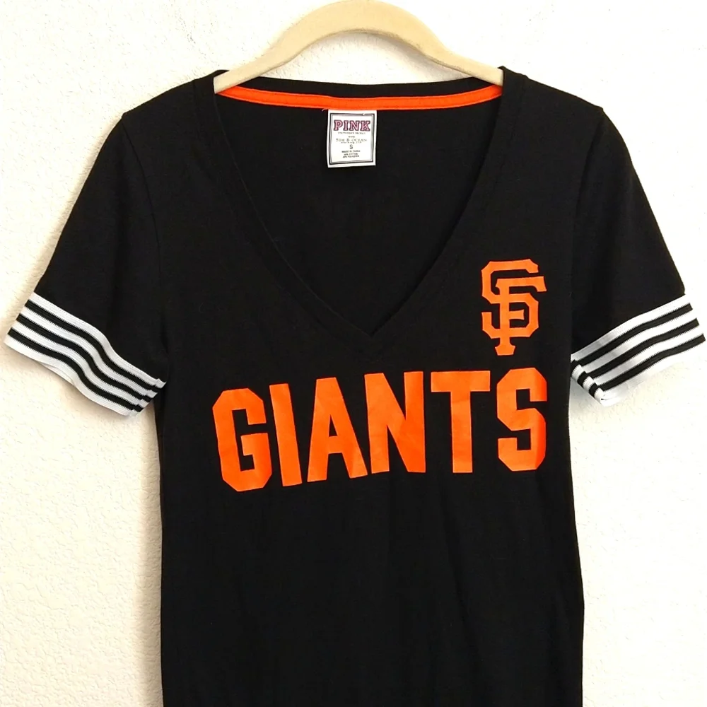 Pink Victoria's Secret 5th & Ocean San Francisco Giants MLB T Shirts Size Small - Picture 2 of 5
